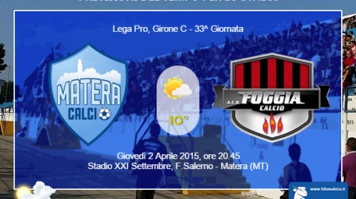 CALCIO - Il Meteo per Matera vs Foggia